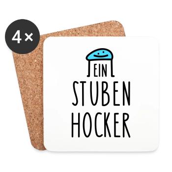 Zuhause Sprüche home office - Untersetzer (4er-Set) - Weiß - Vorne
