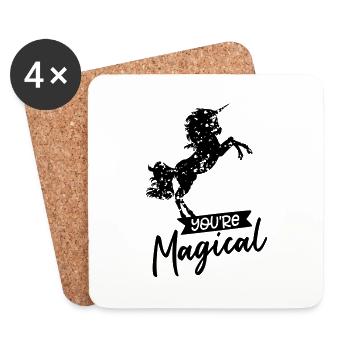 UNICORN YOU ARE MAGICAL - Coasters (set of 4) - white - Front