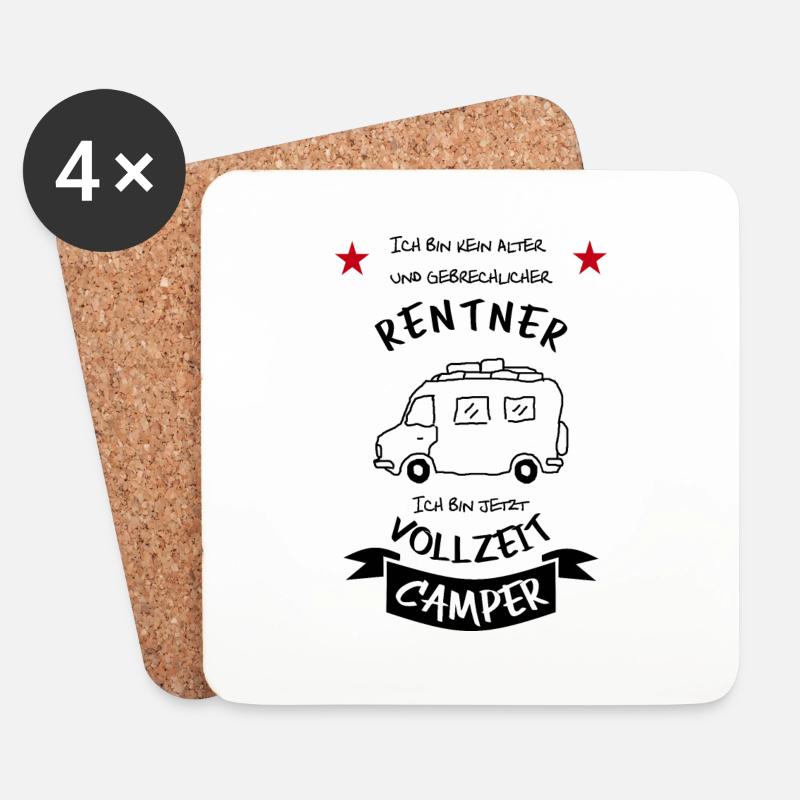 vollzeit camper wohnmobil - Untersetzer (4er-Set) - Weiß