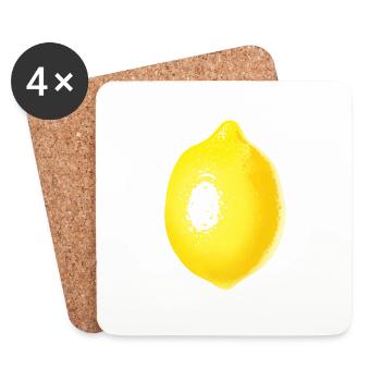 Lemon - Coasters (set of 4) - white - Front