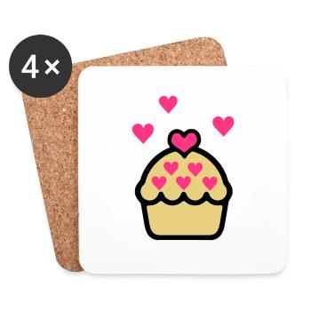 cupcake - Untersetzer (4er-Set) - Weiß - Vorne