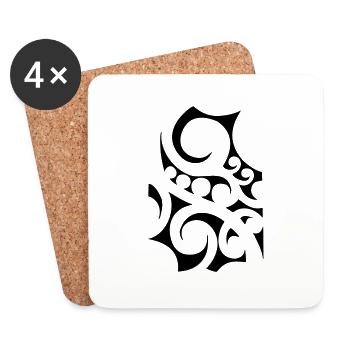Maori Tribal 04 - Untersetzer (4er-Set) - Weiß - Vorne