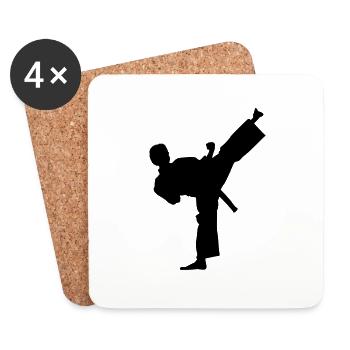 karate - Untersetzer (4er-Set) - Weiß - Vorne