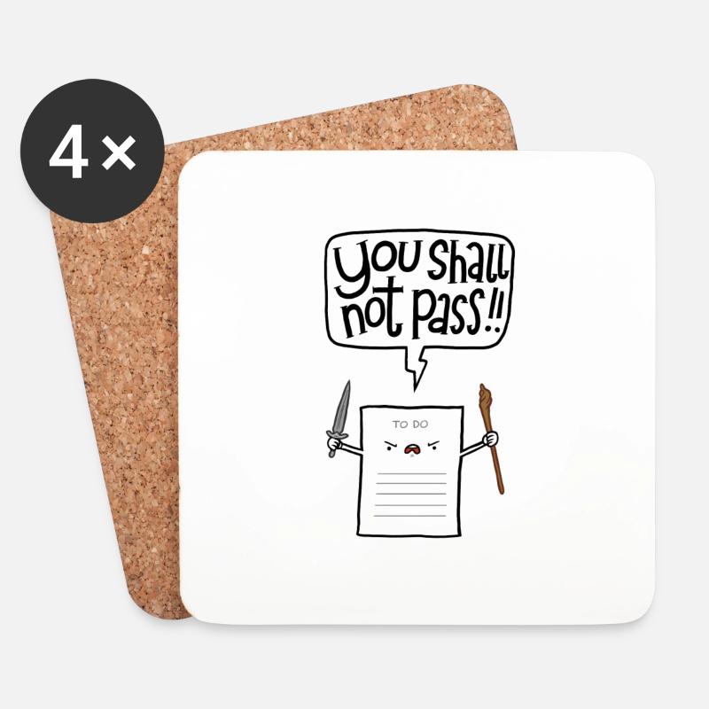 You shall not pass-To Do - Untersetzer (4er-Set) - Weiß
