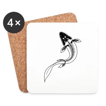 Tiktaalik - Coasters (set of 4) - white - Front