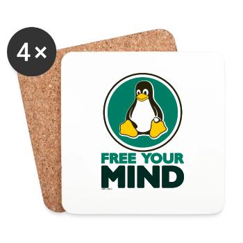 Free your Mind - Untersetzer (4er-Set) - Weiß - Vorne