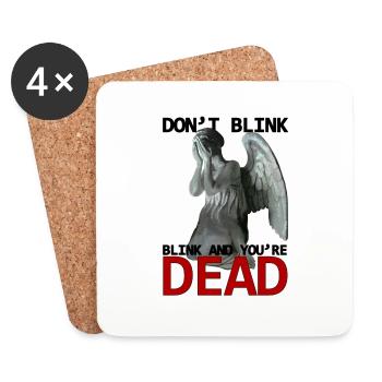 Don't blink - Untersetzer (4er-Set) - Weiß - Vorne