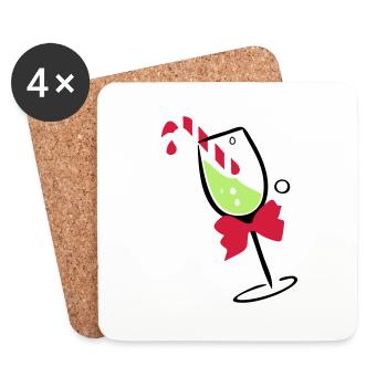 Christmas drink - Coasters (set of 4) - white - Front