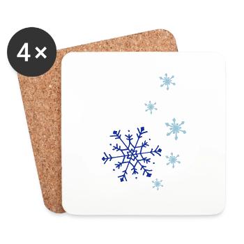Snowflakes falling - Untersetzer (4er-Set) - Weiß - Vorne