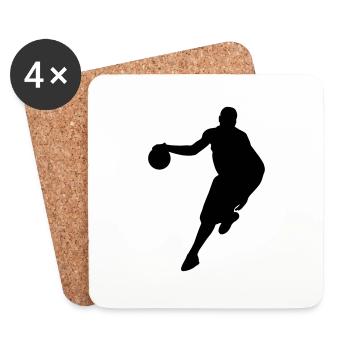 basketballer - Untersetzer (4er-Set) - Weiß - Vorne