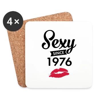Sexy Since 1976 - Untersetzer (4er-Set) - Weiß - Vorne