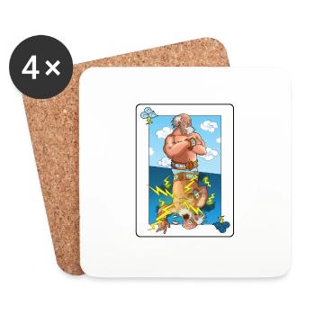 stümperhaften Zeus - Untersetzer (4er-Set) - Weiß - Vorne