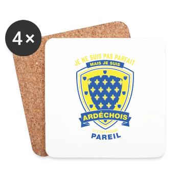 Ardéchois Parfait - Dessous de verre (lot de 4) - blanc - Devant