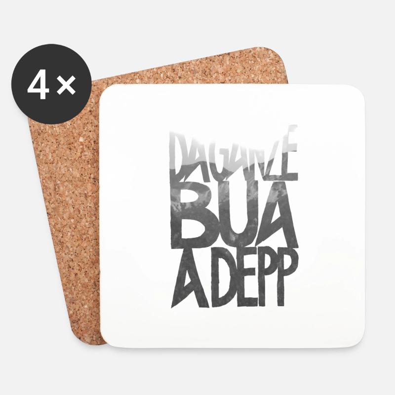 da ganze bua a depp-grey - Untersetzer (4er-Set) - Weiß