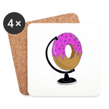 Donutworld - Untersetzer (4er-Set) - Weiß - Vorne