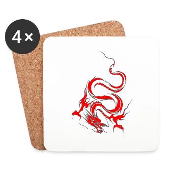 dragon_rouge - Untersetzer (4er-Set) - Weiß - Vorne