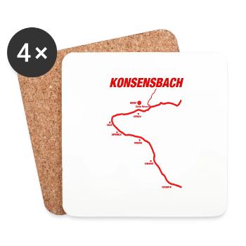 Konsensbach - Untersetzer (4er-Set) - Weiß - Vorne