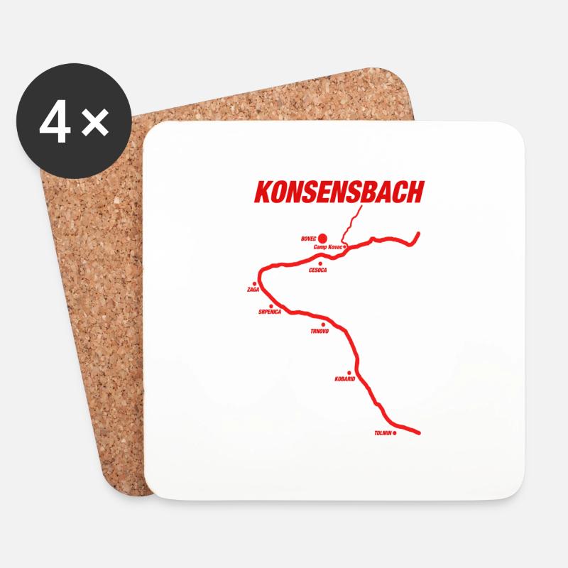 Konsensbach - Untersetzer (4er-Set) - Weiß