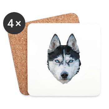 The Husky - Coasters (set of 4) - white - Front