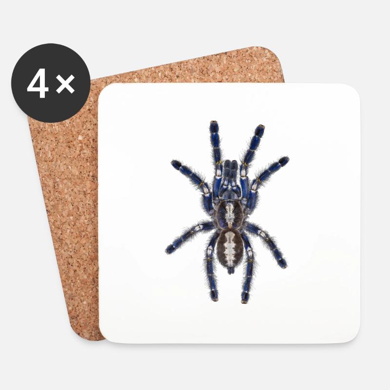 Poecilotheria - Untersetzer (4er-Set) - Weiß
