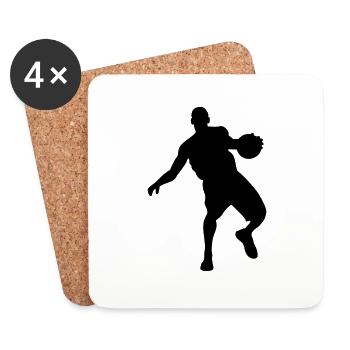 Basket-ball Basketball Basket - Dessous de verre (lot de 4) - blanc - Devant
