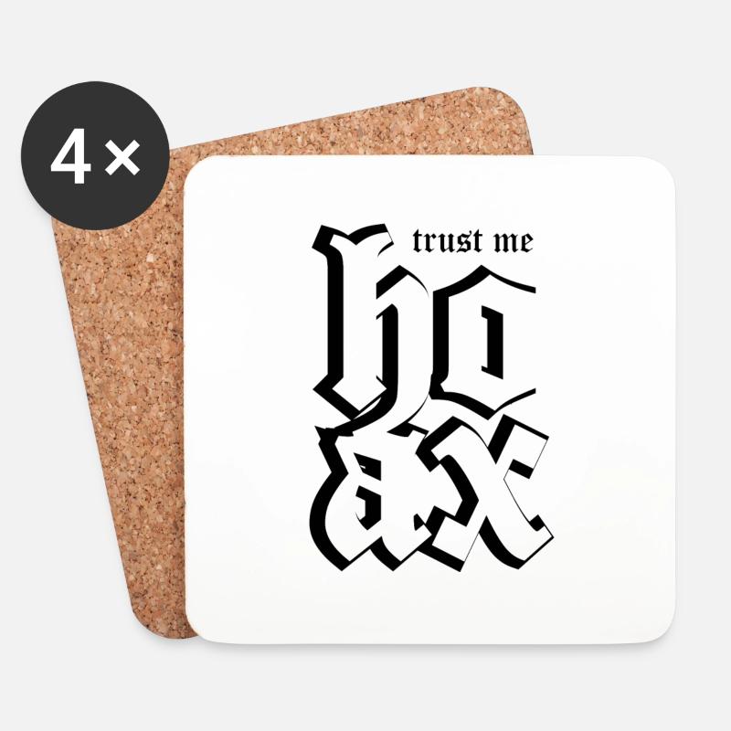 Hoax blak - Coasters (set of 4) - white