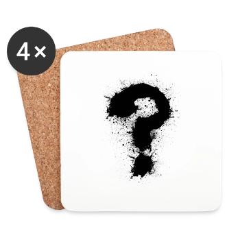 Question mark - Coasters (set of 4) - white - Front