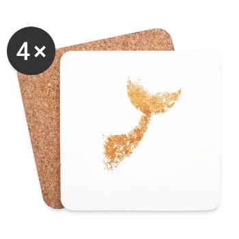 Whale - Whale tail - Coasters (set of 4) - white - Front