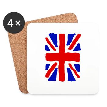 Union Jack - Coasters (set of 4) - white - Front