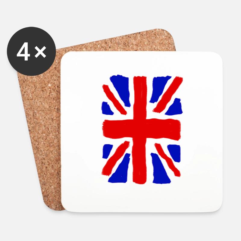 Union Jack - Coasters (set of 4) - white