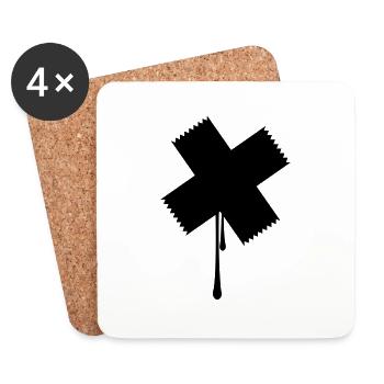 blood - Coasters (set of 4) - white - Front
