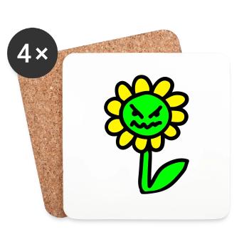 nasty Flower - 3 - Coasters (set of 4) - white - Front