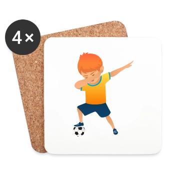 Soccer Boy Dab Dance - Untersetzer (4er-Set) - Weiß - Vorne