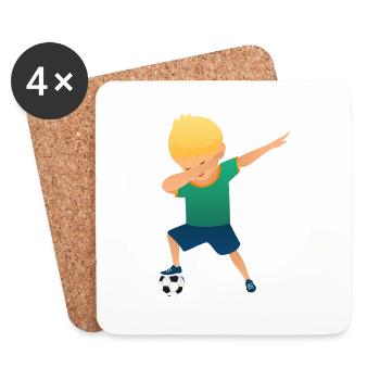 Soccer Boy Dab Dance - Dessous de verre (lot de 4) - blanc - Devant
