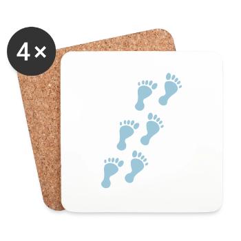 footprints - Coasters (set of 4) - white - Front
