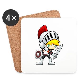 schwert sword knight ritter axt axe ax23 - Untersetzer (4er-Set) - Weiß - Vorne