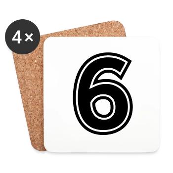number_six - Dessous de verre (lot de 4) - blanc - Devant