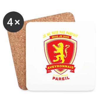 Aveyronnais Parfait - Dessous de verre (lot de 4) - blanc - Devant