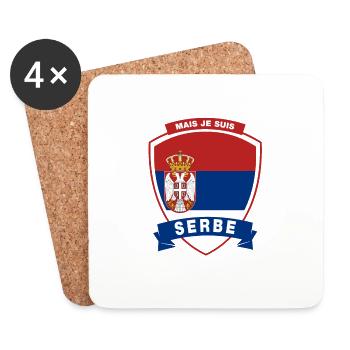 Serbe Parfait - Dessous de verre (lot de 4) - blanc - Devant
