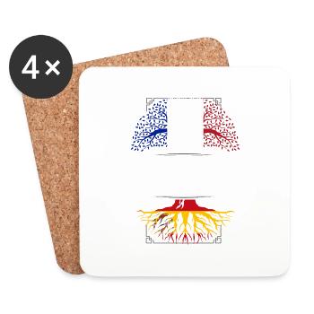 Racines Espagnoles - Dessous de verre (lot de 4) - blanc - Devant