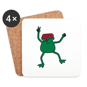 funky_frog - Coasters (set of 4) - white - Front