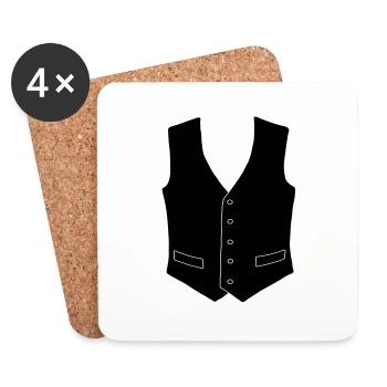 vest_man - Dessous de verre (lot de 4) - blanc - Devant