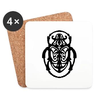 Bousier - Dessous de verre (lot de 4) - blanc - Devant