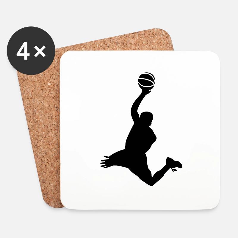 Basketball # 3 - Untersetzer (4er-Set) - Weiß