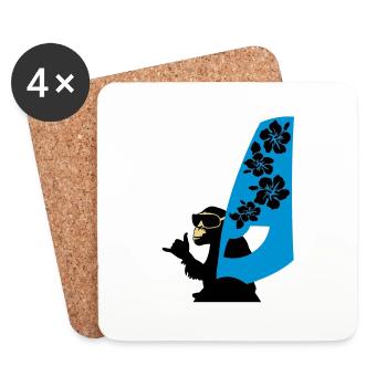 windsurfer - Untersetzer (4er-Set) - Weiß - Vorne