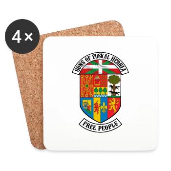 euskal herria design 11 - Coasters (set of 4) - white - Front