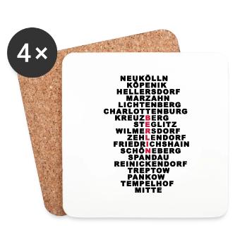 Berlin - Coasters (set of 4) - white - Front