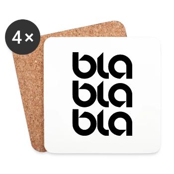 Bla Bla Bla - Untersetzer (4er-Set) - Weiß - Vorne