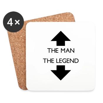 theman-thelegend - Coasters (set of 4) - white - Front