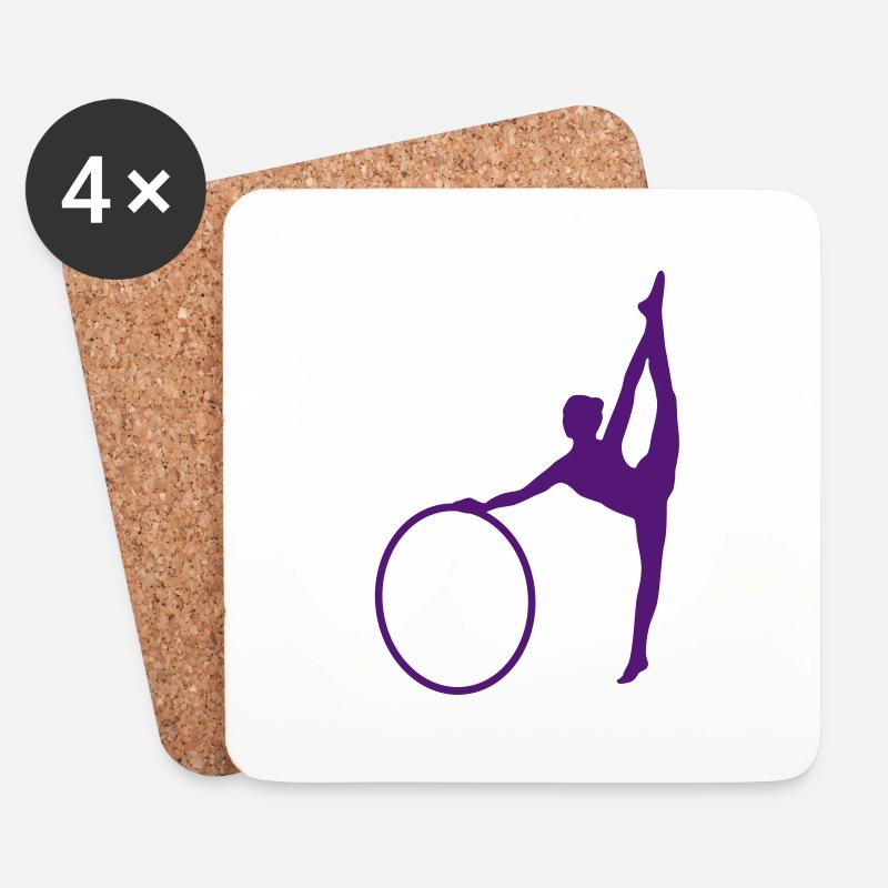 Ginnastica ritmica - Sottobicchieri (set da 4 pezzi) - bianco